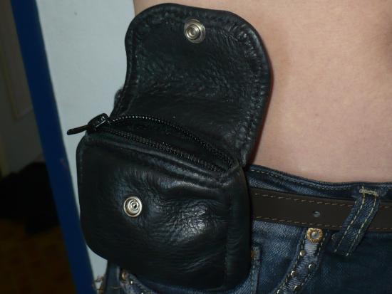 Pochette en cuir